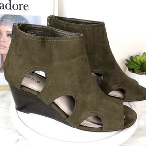 Torrid Olive Green Cutout Wedge Sandals